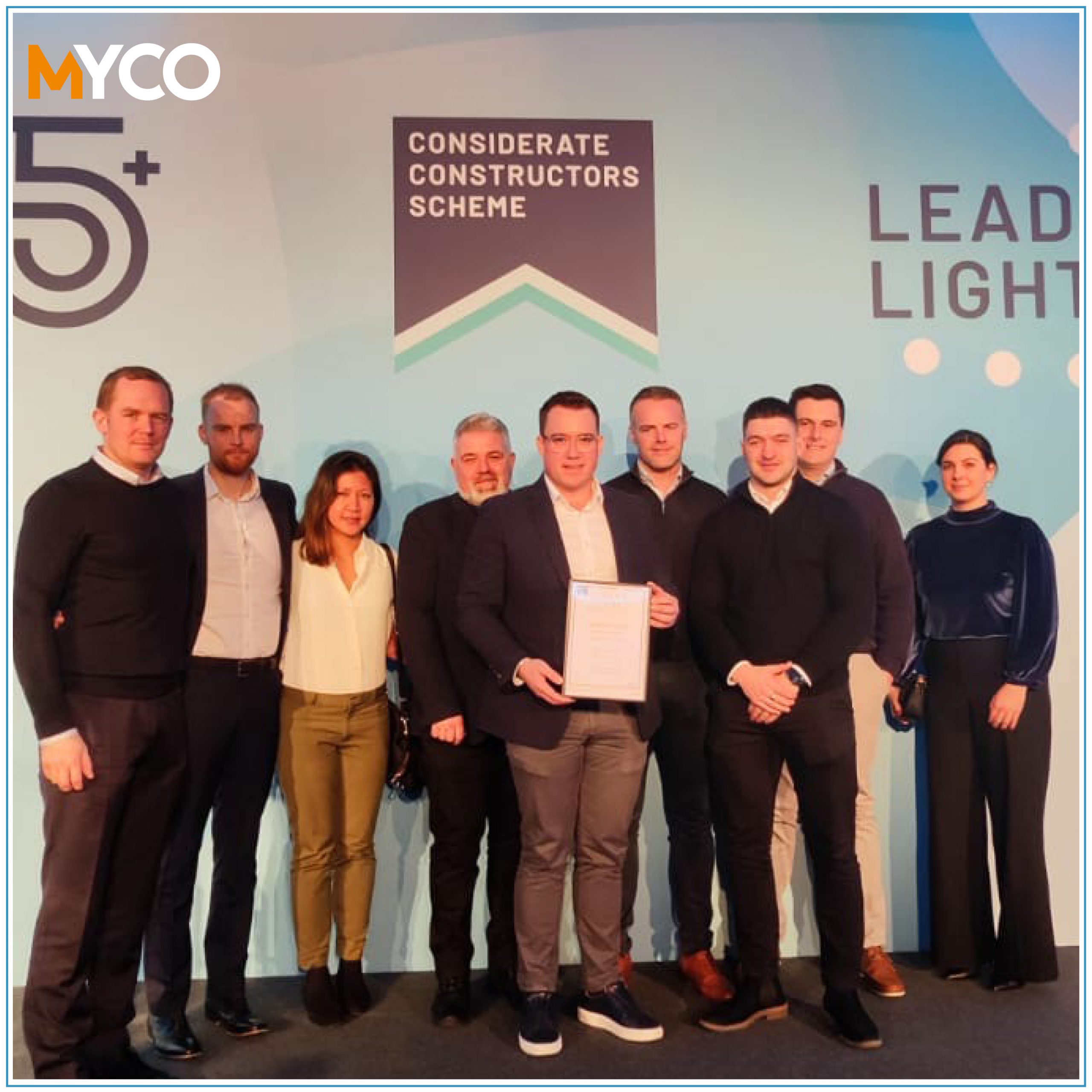 MYCO wins Considerate Constructors Leading Light Award for Wellbeing Programme